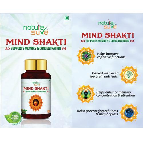 Nature Sure Mind Shakti Tablets for Memory and Concentration