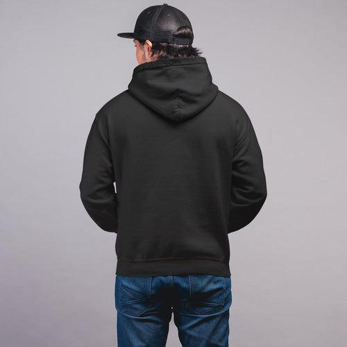 Men’s Jet Black Basic Cotton Hoodie Sweatshirt