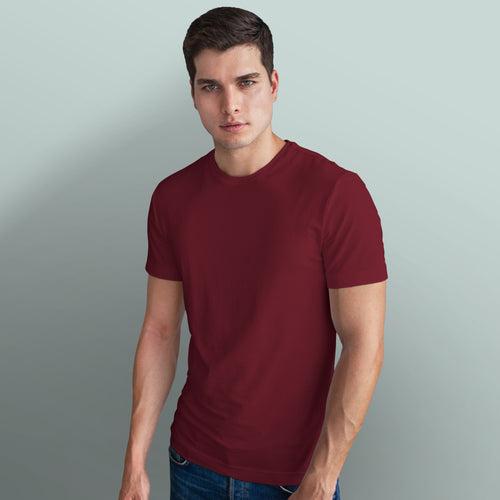 Maroon Half Sleeve Men's Tshirt