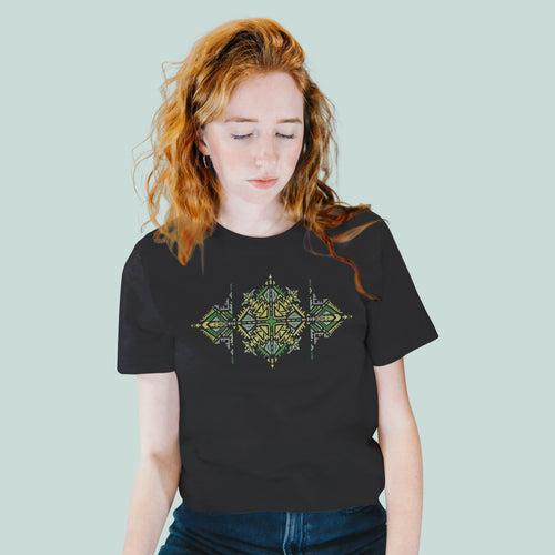 Sun & Trees Tribal Art Women's Tshirt