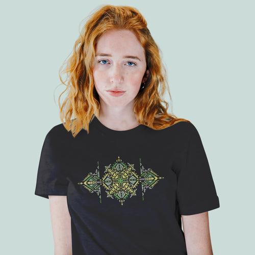 Sun & Trees Tribal Art Women's Tshirt