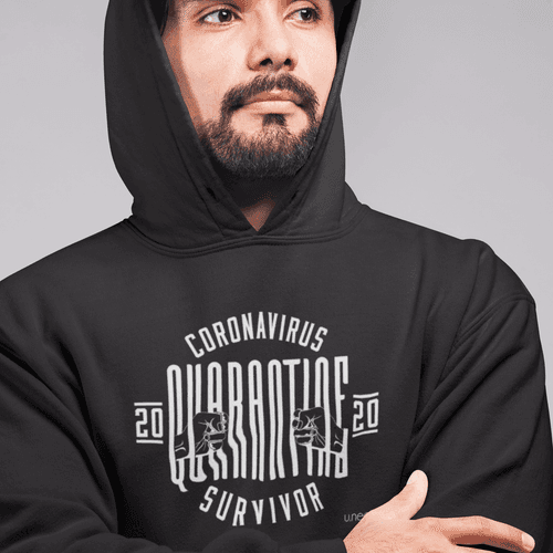 Quarantine Survivor 2020 Men’s Black Hoodie