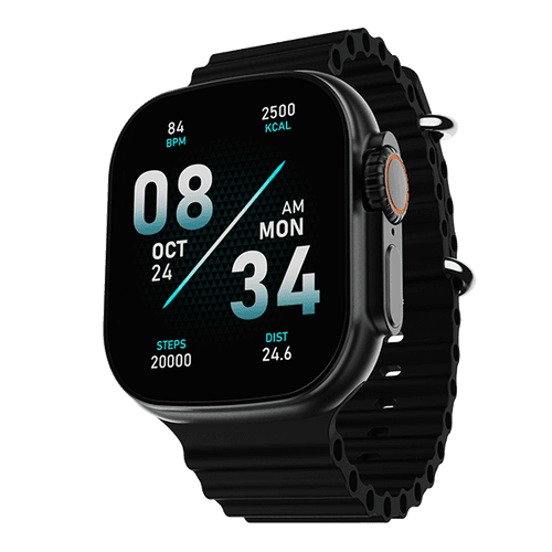 boAt Wave Glory | Smartwatch with 1.96"(4.97 cms) HD Display, BT Calling,  100+ Sports Modes, Premium Metal Body