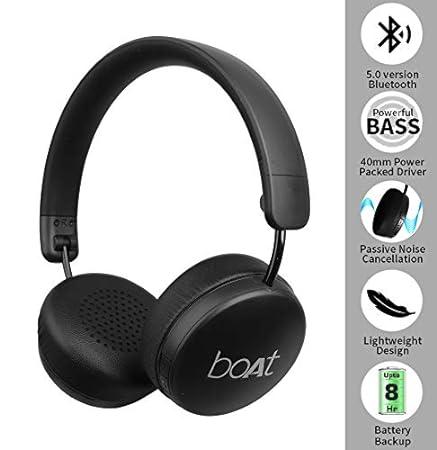 boAt Rockerz 440 |  Wireless Bluetooth Headphone with 8 Hours Playback, 40mm Drivers, Passive Noise Cancellation