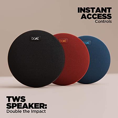 boAt Stone 180 TVS Edition | Bluetooth Speaker with 5W signature sound, Up to 8 Hours of Playtime, IPX7 Sweat & Water Resistance