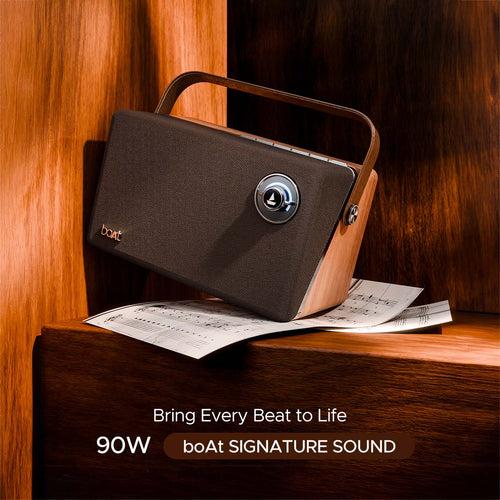 boAt Stone Majestic | Portable Bluetooth Speaker with 90W boAt Signature Sound, 6 Hours Playback, Dual Full Range Drivers