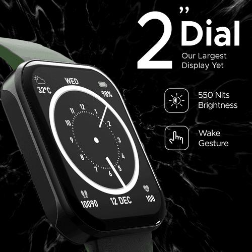 boAt Wave Cosmos Max | Smartwatch with 2" (5.08cm) Big HD Display, BT Calling, Custom Ringtones, 100+ Watch Faces, Vibrations & DND Mode