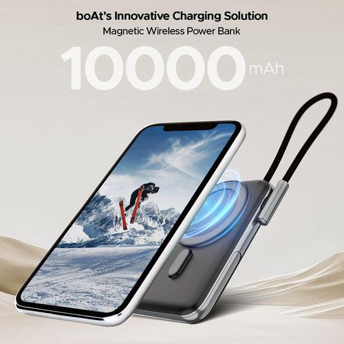 EnergyShroom PB330  Magnacharge | 10000mAh magnetic wireless power bank with 15 W wireless charging, LED battery display, 12 Layer Smart IC Protection