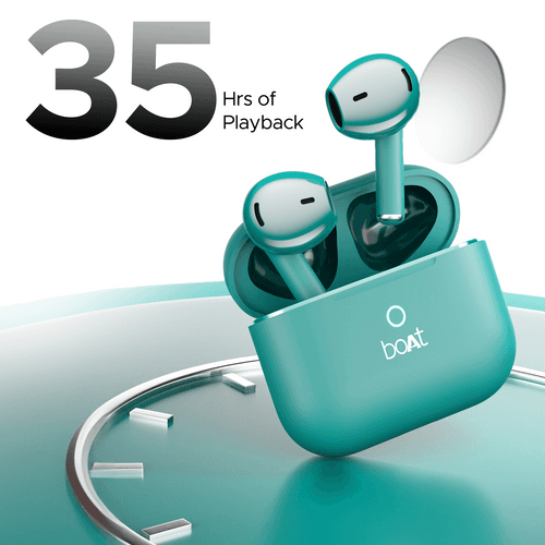 boAt Airdopes Alpha | True Wireless Earbuds with 35 Hours Playback, 13mm Drivers, ENx™ Tech, ASAP™ Charge, IWP™ Technology