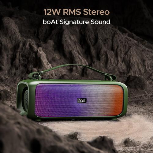 boAt Stone 580 | Portable Bluetooth Speaker with 12W RMS Stereo Sound, Bluetooth v5.1, AUX, and USB