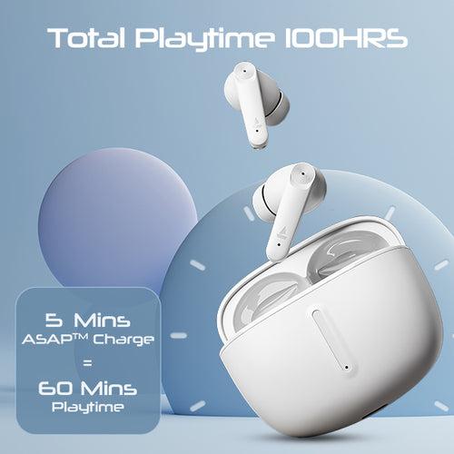 boAt Airdopes 200 Plus | Wireless Earbuds with 100 Hours Large Playback, BEAST™ Mode, ENx™ Technology, IPX5 Resistance