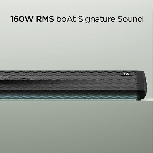 boAt Aavante Bar Theme | 2.1 Channel Soundbar with Wireless Subwoofer, 160W RMS boAt Signature Sound, Bass & Treble Control