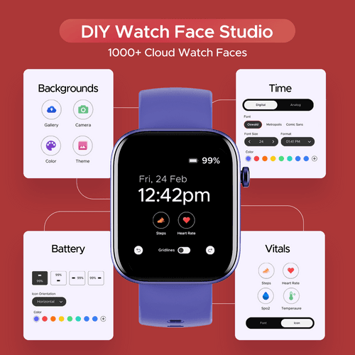 boAt Wave Call 2 | Smartwatch with Bluetooth Calling, 1.83" (4.64cm) HD Display, 700+ Active Modes, 1000+ Watch Faces, Crest OS+