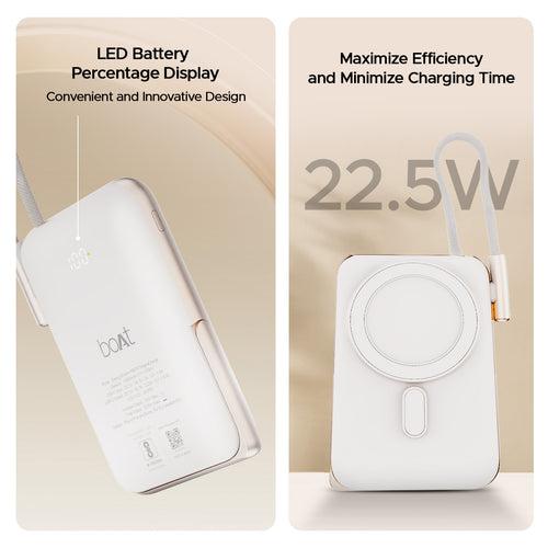 EnergyShroom PB330  Magnacharge | 10000mAh magnetic wireless power bank with 15 W wireless charging, LED battery display, 12 Layer Smart IC Protection