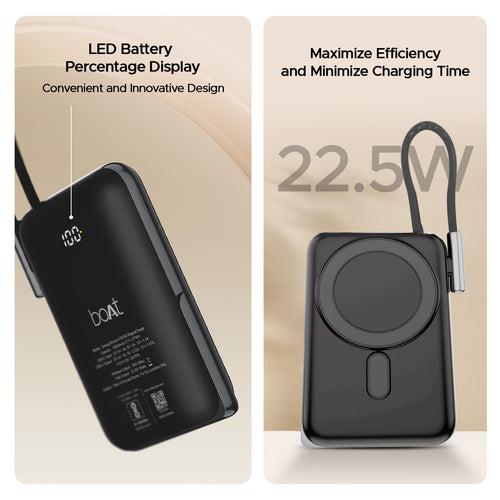 EnergyShroom PB330  Magnacharge | 10000mAh magnetic wireless power bank with 15 W wireless charging, LED battery display, 12 Layer Smart IC Protection