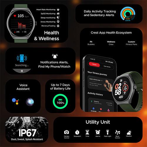 boAt Lunar Comet | HD Display 1.39" (3.53 cm) Smartwatch with Bluetooth Calling, Functional Crown, 100+ Sports Modes