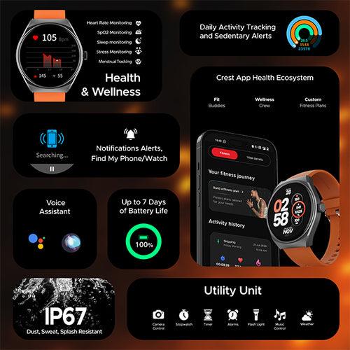 boAt Lunar Comet | HD Display 1.39" (3.53 cm) Smartwatch with Bluetooth Calling, Functional Crown, 100+ Sports Modes