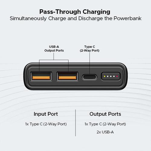 EnergyShroom PB310 Wireless Pro | Powerbank with 15W Wireless Charging, 22.5W Wired Fast Charging, 12 Layer Smart IC Protection