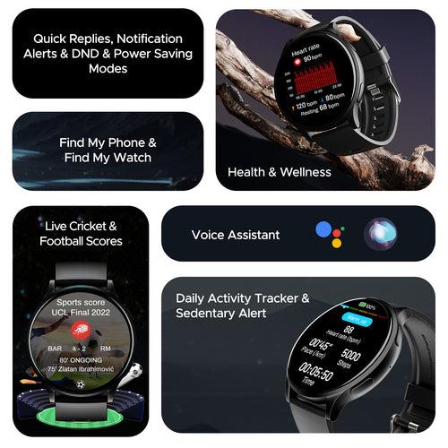 boAt Lunar Orb | Smartwatch with 1.45" (3.68cm) Amoled Display, BT Calling,  Crest+ OS, Watch Face Studio