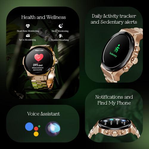 boAt Enigma X400 | Smartwatch with 1.45" Round AMOLED Display, 100+ Sports Modes, HR, SpO2, & Stress Monitoring