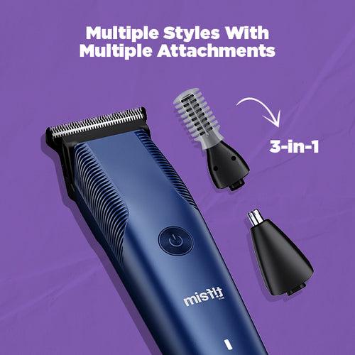 Misfit Groom 100 3 in 1 | Grooming Kit with 120 Minutes Runtime, Multiple Attachments, Multiple Range Settings