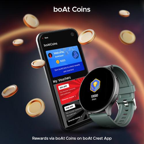 boAt Lunar Prime | Premium Round AMOLED 1.45" (3.68 cm) Display Smartwatch with Bluetooth Calling, Watch Face Studio, 700+ Active Modes