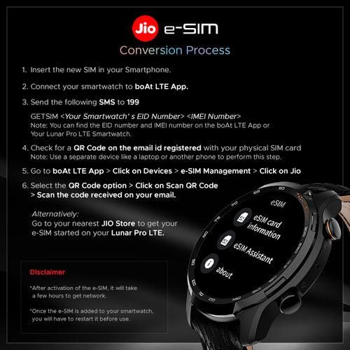 boAt Lunar Pro LTE | Premium Calling Smartwatch with e-SIM Support, Built-in GPS, AMOLED Display