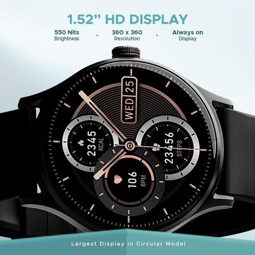 boAt Lunar Vista | Smartwatch with 1.52" (3.86cm) Vivid Round Display, BT Calling,  100+ Sports Modes, AI Voice Assistant