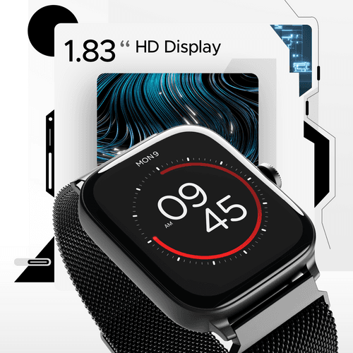 boAt Ultima Call | Largest 1.83" (4.64cm) HD Display Smartwatch, BT Calling, Powered by Crest+ OS, DIY Watch Face Studio