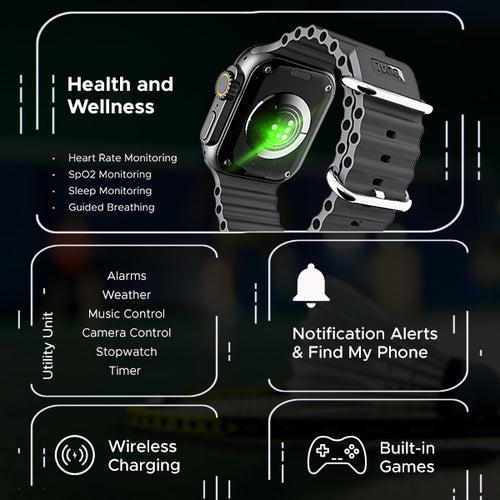 boAt Wave Elevate Pro | Smartwatch with 1.96" AMOLED Display, Premium Metal Body, Bluetooth Calling, IP67 Rating