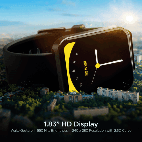 boAt Wave Stride Voice | Premium Bluetooth Calling Smartwatch with 1.83" (4.64 cm) HD Display, 100+ Sports Modes, 10 Days Of Battery Life