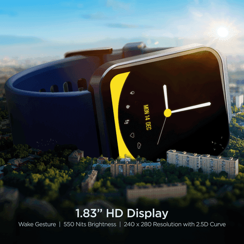 boAt Wave Stride Voice | Premium Bluetooth Calling Smartwatch with 1.83" (4.64 cm) HD Display, 100+ Sports Modes, 10 Days Of Battery Life