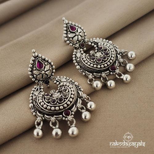 Pink Crescent Chandbali  (C8808)