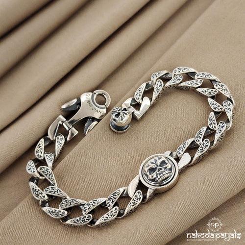 Rotating Skull Men's Bracelet (Mc0812)