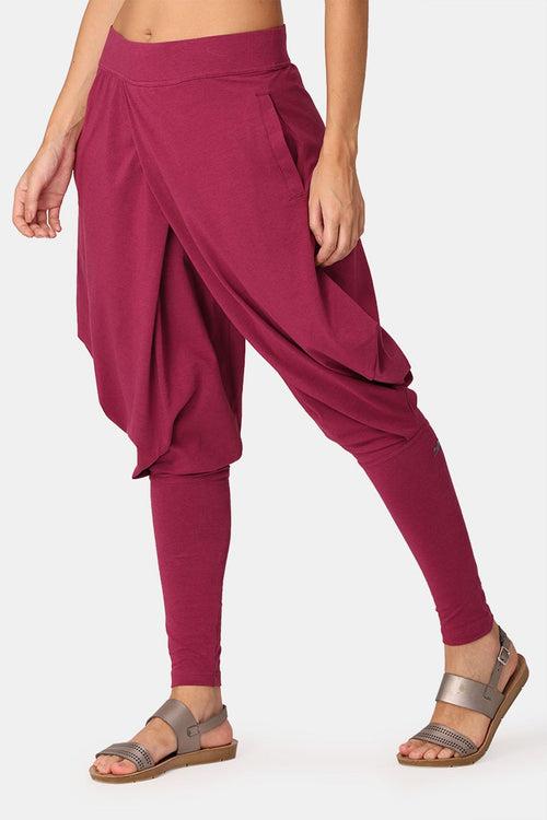 Proyog Unisex Yoga Dhoti Easy Pants Organic Cotton Bamboo I Tula Raspberry