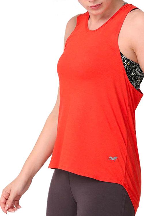 Womens Sleeveless Layering Yoga Tank Organic Cotton I Pari Koi