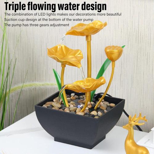 Blissful Lotus Leaf Fountain