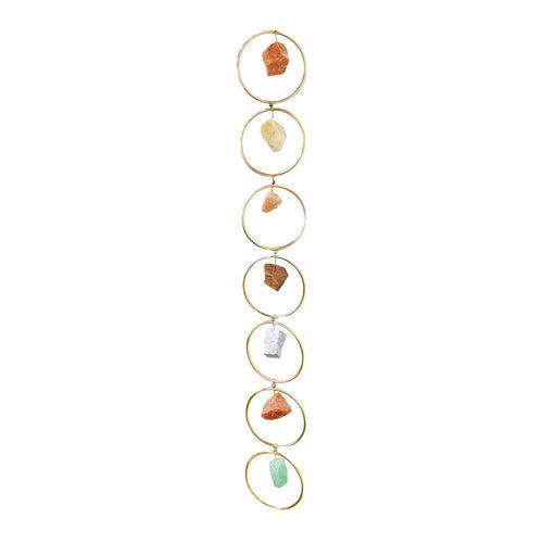 7 Crystal Healing Gemstone Wall Hanging Decor