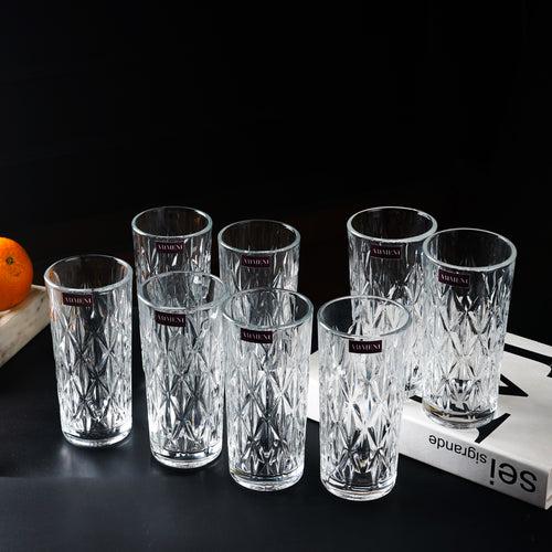 Elevated Etched Highball Glass