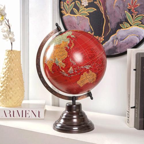 Modern Art Crimson Earth Globe