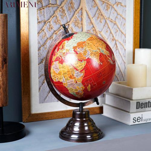 Modern Art Crimson Earth Globe