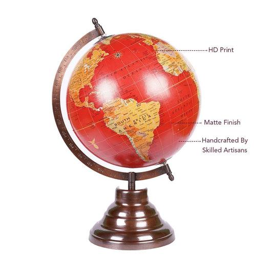 Modern Art Crimson Earth Globe