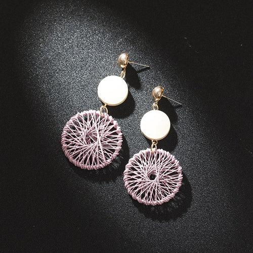 Hollow Long Mesh Drop Statement Dangle Earrings