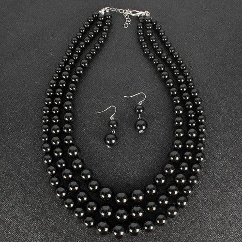 Long Pearl Layered Necklace