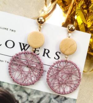 Hollow Long Mesh Drop Statement Dangle Earrings