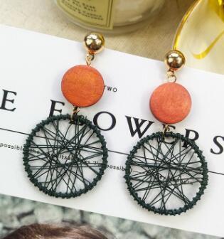 Hollow Long Mesh Drop Statement Dangle Earrings