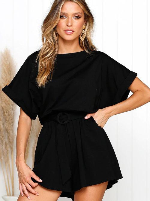 Casual Bat Sleeve Loose Rompers