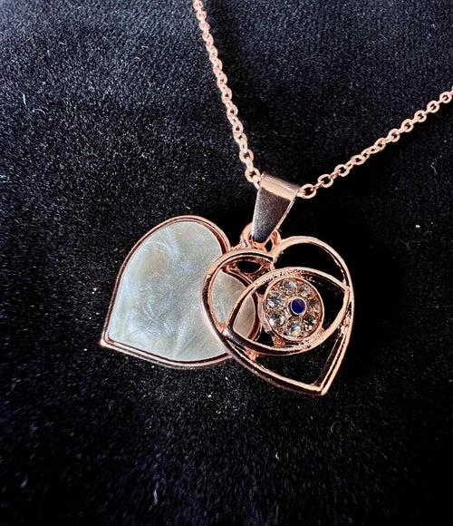 Heart With Evil Eye Necklace