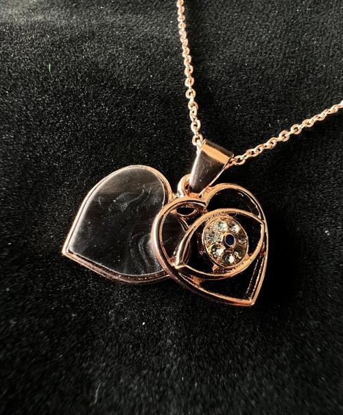 Heart With Evil Eye Necklace