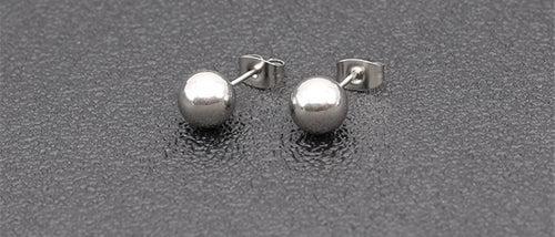 Ball & Diamond Studs Set Earrings